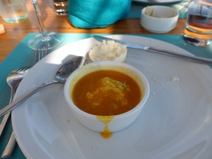 Pumpkin Soup course at Bodega La Azul Restaurant , Uco Valley, Argentina