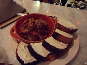 The Purple Pig, Chicago, Eggplant Caponata with Goat Cheese 