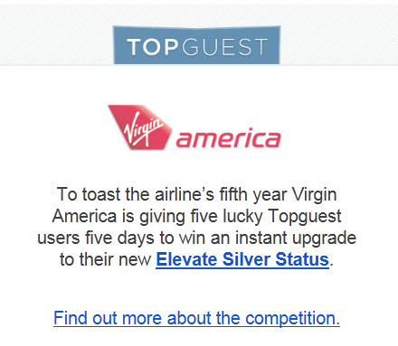 Earn 50 miles and win elevate silver status through topguest
