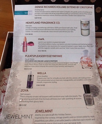December Glossybox contents