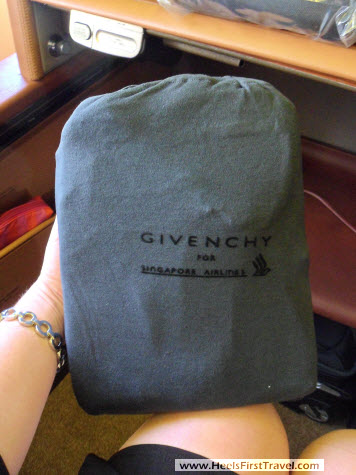 Singapore Airlines First Class Givenchy Pajamas
