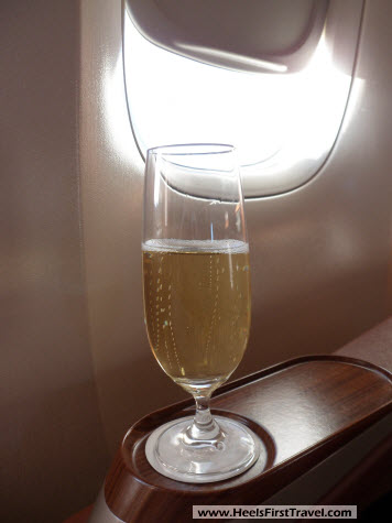 2003 Dom Perignon on Singapore Airlines First Class
