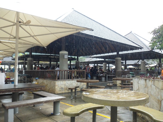 East Lagoon Food Village hawker stall Feb downpour