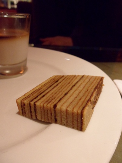 Grand Hyatt Singapore Club Evening Appetizers layer cake custard
