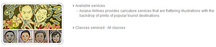 Asiana Airlines Inflight Caricatures