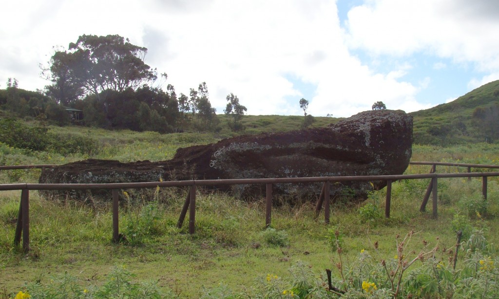 Easter Island Rano Raraku Quarry Oops fallen statue